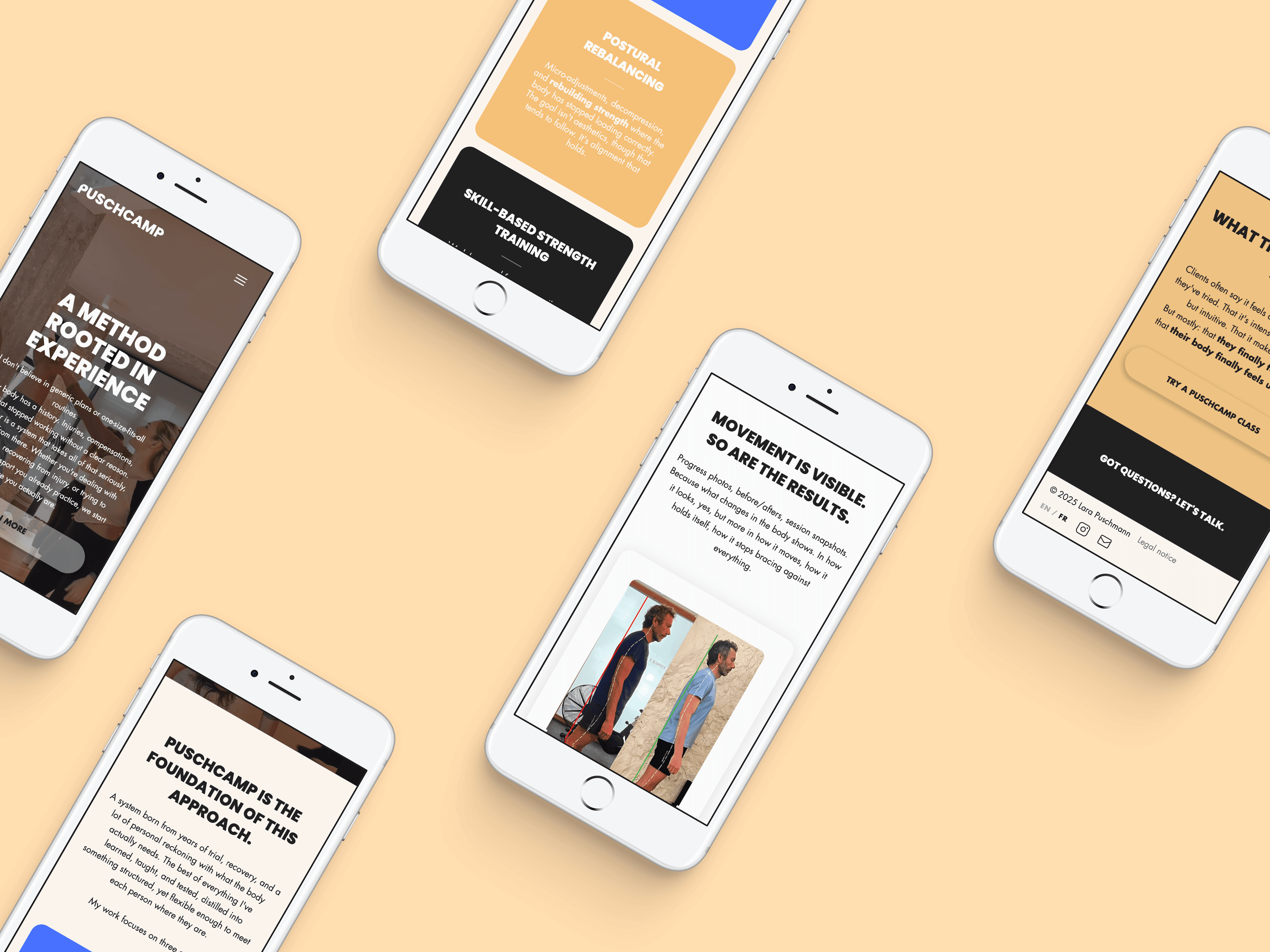Version mobile du site Puschcamp