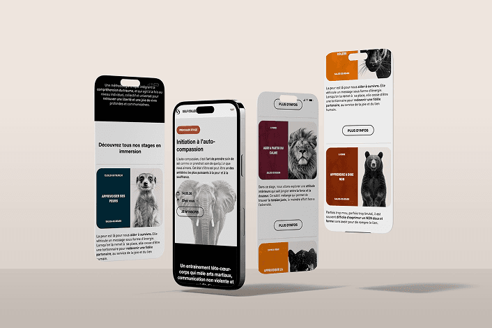 Version mobile du site Self Collective